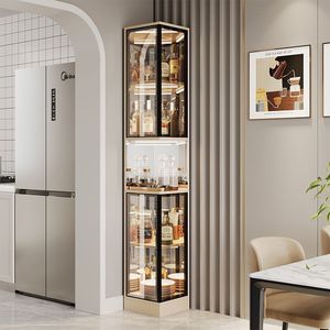 Hiện Đại Sang Trọng Đơn Giản Thời Trang Kính Góc Tủ Rượu Vang Phong Cách Mới Rắn Gỗ TV Bên Lưu Trữ Giá Cho Nhà Phòng Khách Phòng Ngủ - Product Image 6