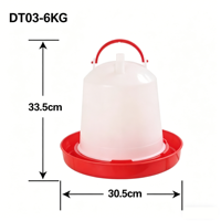 Mangeoire automatique pour poulets de 6 kg, portable, en plastique, pour volailles de chair et reproducteurs, facile à utiliser, mangeoire et abreuvoir pour poulets
