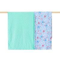Couette personnalisée à pois en polyester Couverture pour bébé en bambou et minky Double couche Couvertures molletonnées pour nouveau-né