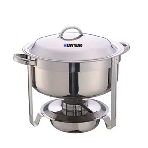 Heavybao High Quality Stainless Steel Dubai Heat Preservation Food Warmer Round Chafing Dish