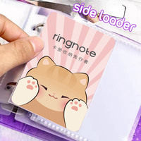 Álbum de Tarjetas Personalizado Mini de 3 Anillas con 1 Bolsillo, Cubierta Colorida para Tarjetas Coleccionables de K-pop, BTS, Stray Kids, Blackpink