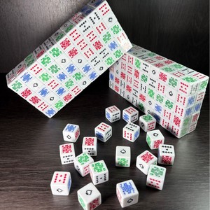En Stock, Nuevo Dado Acrílico Cuadrado de 16mm, Blanco, en Ángulo Recto, con Temática de Póker, <span class=keywords><strong>para</strong></span> Bares, KTV y Diversión - Product Image 2