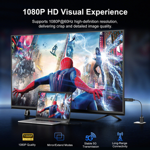 Émetteur et récepteur HDMI sans fil 50M, kit d'extension audio et vidéo HDMI sans fil 1080p, convertisseur de mise en miroir de l'écran de la télévision - Product Image 5
