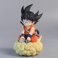 Figura de Acción de 16 cm de Son Goku Super Saiyan en Bola de Dragón y Nube de PVC, Juguete Coleccionable de Anime Japonés para Niños