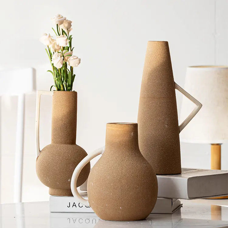 Modern nordic style minimalist aesthetic home decor house accessories ceramic a handcraft vase matte