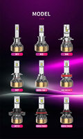 Ampoules de phares de voiture LED CSP R12 12V 120W 15000LM 6000K Blanc Diurne pour modernisation et remplacement
