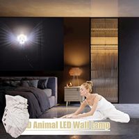 Lampe de nuit LED TSINYE, nouvelle tendance, installation facile, décoration artistique pour la maison, luminaires muraux 3D modernes en forme d'aigle, d'hibou, de lion, lumière décorative LED
