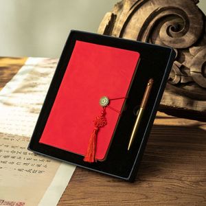 Cuaderno de Oficina Personalizado Tamaño A5/A6 con Botón Metálico, Banda Elástica, Borlas con Nudo Chino, Set de Regalo Empresarial, Adornos - Product Image 2