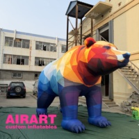 Mascotte gonflable d'ours polaire populaire pour la vente de Noël, idéale pour la décoration extérieure, accessoires photo, adorable ours polaire pour la décoration des zoos.