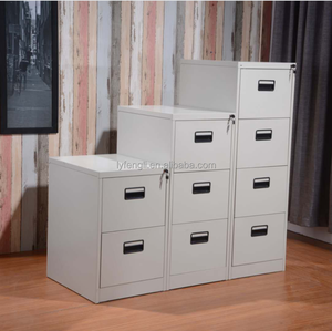 Armoire de classement moderne en acier à 4 tiroirs avec serrure à clé pour bureau et chambre à coucher, rangement en métal gris pour documents - Product Image 6