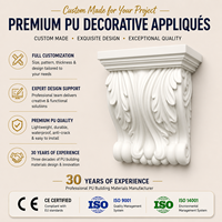 Corbel décoratif moderne en PU blanc - Support architectural résistant à la pourriture et à l'humidité pour la décoration murale et de comptoirs