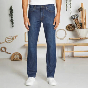 <b>Mens</b> Durable Straight Knitted Denim <b>Jeans</b> | Vintage Autumn Summer Winter Casual Street Design | Washable Hip Hop Paisley Animal - Product Image 3