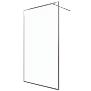 Oumeiga 120*200cm Frameless Tempered Glass Modern Design Walk-in <strong>Shower</strong> <strong>Screen</strong> 6mm Thick Bathroom <strong>Extendable</strong> Chrome Aluminum - Product Image 3