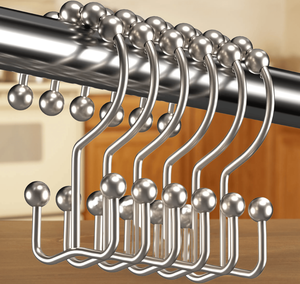 Crochets de <span class=keywords><strong>rideau</strong></span> de douche en acier inoxydable classiques modernes avec anneaux de salle de bain résistants à la rouille pour la cuisine Matériau PC - Product Image 3