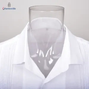 Thiết Kế Mới Của Người Đàn Ông Của Guayabera Áo Sơ Mi Mexico Trắng Rắn Cuba Áo Sơ Mi Dài Tay Áo Guayabera Áo Sơ Mi Cho Nam Giới Cubana