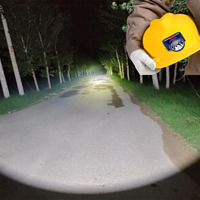 LED-Stirnlampe, IP66, wasserdicht, verstellbar, 90-Grad-Winkel, wiederaufladbar, Sekundärlicht, Camping, Wandern, Notfallgebrauch, 500–749 m Reichweite