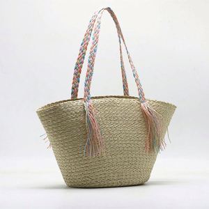 Nouveauté 2025 : Sac panier en paille pour jeune femme avec bandoulière colorée - Product Image 6