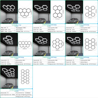 Luz de techo LED Hexagonal RGB de alta calidad para almacén, taller, decoración de coche, sala de deportes electrónicos, KTV, garaje, sala de juegos, Bar