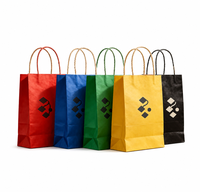 Sacs de courses en papier kraft imprimés UV avec longues poignées – Vente en gros, personnalisables pour la restauration, les boutiques et l'emballage de détail