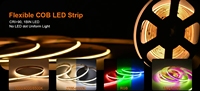 Bande LED COB Haute Efficacité 320 LED 480 LED 100lm/W 12V 24V CRI90 Lumière Linéaire Flexible 3000K-6500K IP20 IP65 IP67 Commerciale
