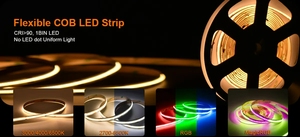 <span class=keywords><strong>Striscia</strong></span> <span class=keywords><strong>LED</strong></span> COB ad Alta Efficienza 320LEDs 480LEDs 100lm/W 12V 24V CRI90 Luce Lineare Flessibile 3000K-6500K IP20 IP65 IP67 Commerciale - Product Image 2