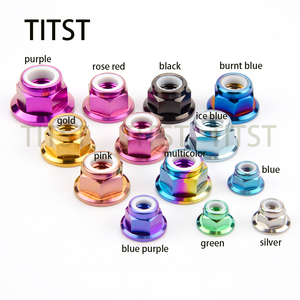 Titst GR5 Titanium Nut tiêu chuẩn M5-M12 din6926 mặt bích Nylon khóa Nut với <span class=keywords><strong>Hex</strong></span> đầu đánh bóng & <span class=keywords><strong>Nickel</strong></span> mạ - Product Image 6