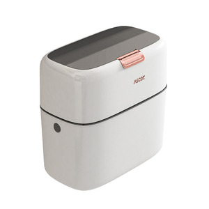 Wall Mounted Kitchen Trash Can With Lid Rectangular Plastic Wastebasket For Home Indoor Use - Product Image 5