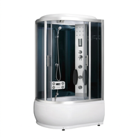 Cabine de douche numérique en forme de U avec pieds réglables, cabine de douche intelligente pour salle de bain de maison de retraite