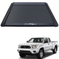 Volet roulant en aluminium pour pick-up 4x4 Tacoma 2016+ 6 pieds avec rail utilitaire, couvercle de benne manuel à enroulement
