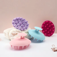 Brosse de lavage capillaire en caoutchouc souple, brosse de massage et de nettoyage, peigne ovale pour adultes, brosse de lavage capillaire à dents souples