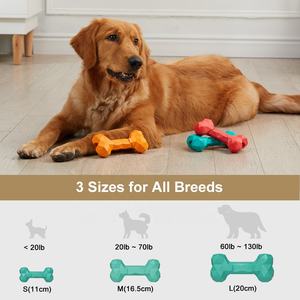 Doğal kauçuk elmas köpek çiğnemek kemik köpek oyuncak bulmaca köpek kemik oyuncak - Product Image 5