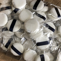 Puff de maquillaje de forma redonda, etiqueta privada personalizada, supersuave, grande