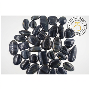 Lote de cabujones de ojo de tigre natural, lote de piedras preciosas de ojo de tigre azul, lote de piedras preciosas de ojo de tigre al por mayor para la fabricación de joyas, cristal de piedra. - Product Image 4