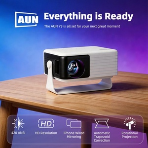 Projecteur 2026 AUN pour enfants avec protection oculaire, mise en miroir d'écran filaire pour iPhone, 720P HD, mini projecteur multimédia portable pour cinéma maison - Product Image 2