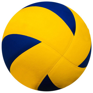 Ballon de Beach-Volley Professionnel Personnalisé OEM DOM pour Entraînement et Match, Jaune Bleu Marine, en PVC, PU, TPU, Cuir, Taille 5, Vente en Gros - Product Image 2