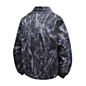 Veste décontractée pour homme, style frock tie-dye, avec logo personnalisé, pour le printemps et l'automne, grande taille, coupe ample et épaissie pour un effet volumineux. - Product Image 4