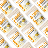 Gummies de potassium et de magnésium 1000mg 200mg Ashwagandha Vitamine D Saveur Ananas Complément Alimentaire Végétalien pour les Os, les Articulations et le Système Immunitaire