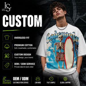 T-shirt graphique urbain tendance en coton confortable, coupe oversize à épaules tombantes, manches courtes, pour jeunes, <span class=keywords><strong>achat</strong></span> en gros - Product Image 4