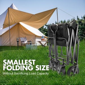 Garden Folding Carry Trolley <strong>Foldable</strong> Utility Heavy Duty Camping <strong>Beach</strong> Cart Collapsible Kids Outdoor Stroller <strong>Wagon</strong> FW80B - Product Image 3
