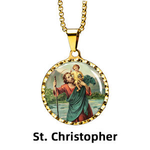 GIVELUCK Colgante de San Cristóbal, Amuleto del Viajero de Responsabilidad y Protección, Estilo Religioso - Product Image 2