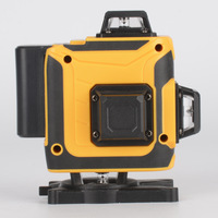 Niveau laser industriel de haute précision DIY, classe II, 16 lignes, 3 niveaux automatiques, lumière verte, alimenté par batterie, extérieur, automatique
