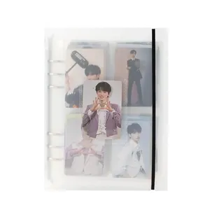 Custom 6 Ring 2/4/6/8/9 tasche trasparente coreano A5 Binder Kpop Idol Photo Card Album Photocard Storage Holder Book Binder