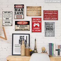 Juego de Letreros Metálicos Vintage Divertidos para Cuarto de Hombre, Decoración de Pared con Frases Humorísticas Retro para Cuarto de Hombre, Bar, Baño, Patio, Decoración del Hogar