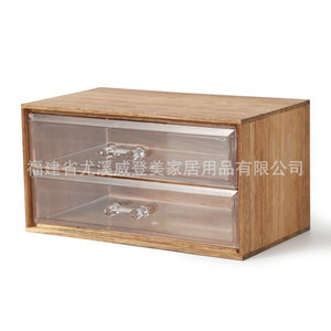 Solid wood desktop drawer <b>storage</b> box for cosmetics, lipsticks, jewelry, and <b>dressing</b> <b>table</b> organization. - Product Image 2