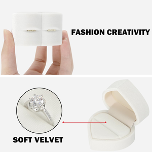 Luxury Velvet Love Creative Jewelry Velvet Jewelry <b>Box</b> Valentine's Day Ring Necklace <b>Earring</b> Set Packaging <b>Box</b> Wholesale - Product Image 2