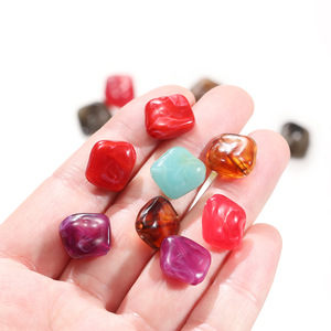 Acrylic Irregular Flat Stones For Bracelet Making 10mm Multicolor Loose <b>Beads</b> DIY Jewelry Accessories - Product Image 3