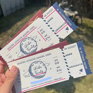 Ticket personalizado para ambos lados Impresión de entradas para <span class=keywords><strong>conciertos</strong></span> de tarjetas fotográficas Banner Music Show Kpop Tamaño estándar de entradas para <span class=keywords><strong>conciertos</strong></span> para eventos - Product Image 2