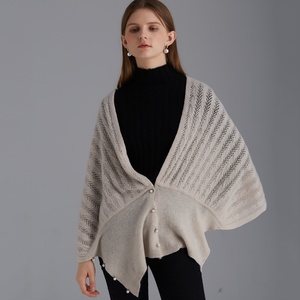 <span class=keywords><strong>Poncho</strong></span> en laine mérinos 100% tricoté, surdimensionné, tendance, personnalisable avec logo, <span class=keywords><strong>poncho</strong></span> de luxe pour femmes - Product Image 2