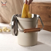Mini poubelle en acier inoxydable 304 pour voiture, conteneur, seau, bac à composter, corbeille de comptoir pour table basse, bureau