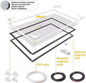 Bán buôn rèm từ chống muỗi lưới lưới côn trùng cửa sổ màn hình nam châm bay màn hình cho Windows - Product Image 2